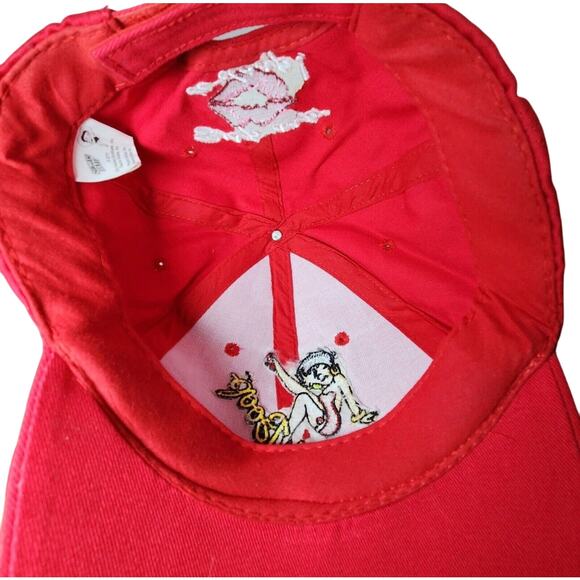 Betty Boop Baseball Hat Cap Sugar Loaf 2011 Red One Size Boop Oop Doop Kiss Lips - Picture 7 of 8